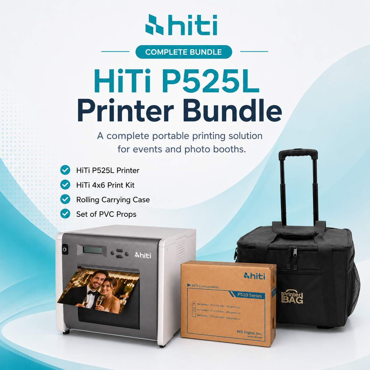 HiTi P525L printer bundle for photo booths and event printing